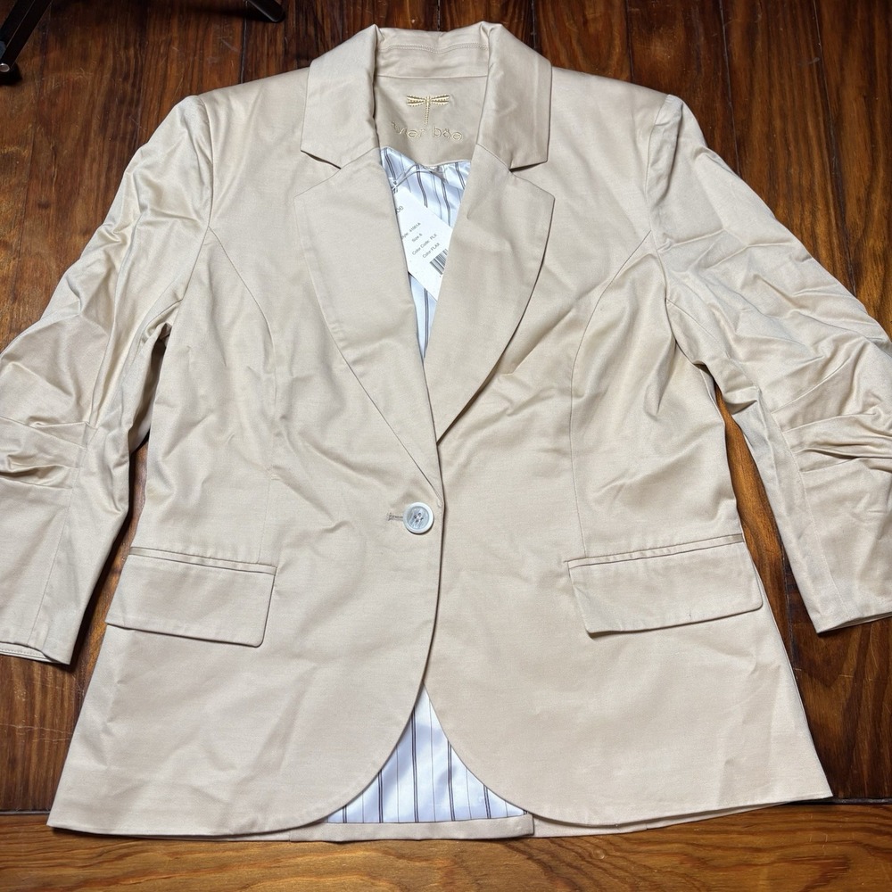 Tyler Boe Taylor Blazer Jacket Tan Flax New Sz 6 A1375